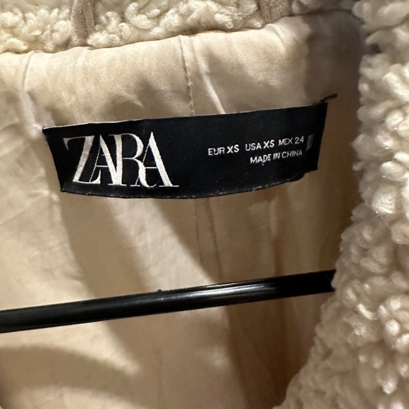Zara Cream Sherpa Jacket - Picture 3 of 6
